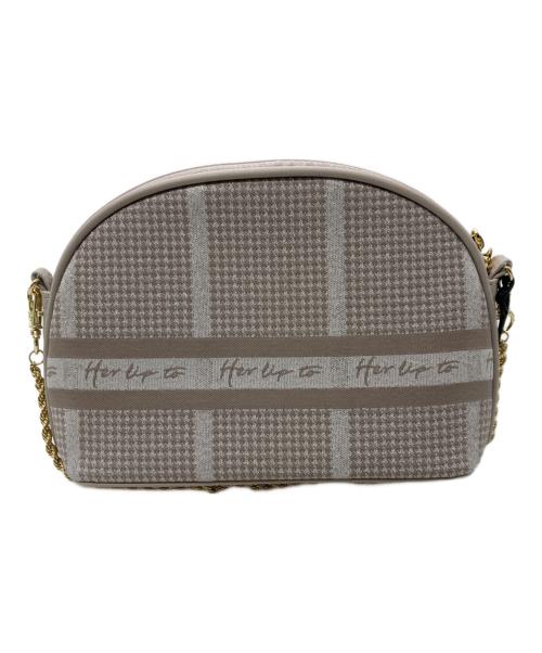 HER LIP TO（ハーリップトゥ）Her lip to (ハーリップトゥ) Jacquard Chain Pochette ピンクの古着・服飾アイテム