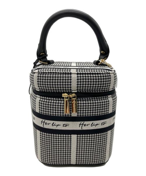 HER LIP TO（ハーリップトゥ）Her lip to (ハーリップトゥ) Jacquard Vanity Bag シルバーの古着・服飾アイテム