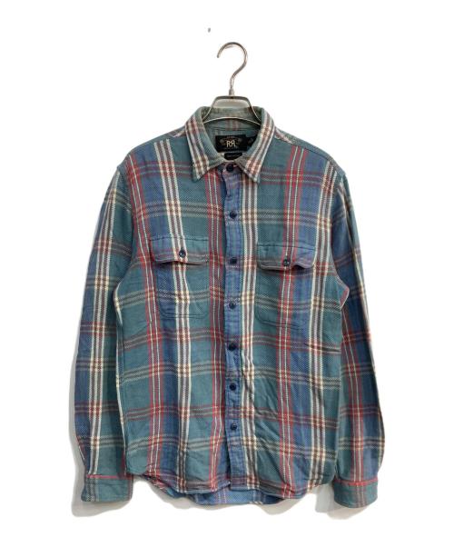 RRL（ダブルアールエル）RRL (ダブルアールエル) フランネルチェックシャツ ブルー×レッド サイズ:Mの古着・服飾アイテム