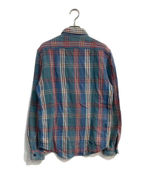 RRL（ダブルアールエル）RRL (ダブルアールエル) フランネルチェックシャツ ブルー×レッド サイズ:Mの古着・服飾アイテム