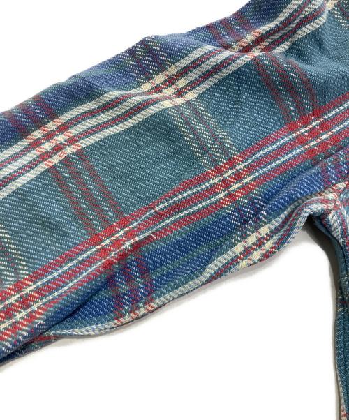 RRL（ダブルアールエル）RRL (ダブルアールエル) フランネルチェックシャツ ブルー×レッド サイズ:Mの古着・服飾アイテム