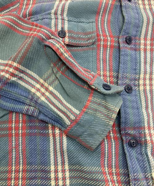 RRL（ダブルアールエル）RRL (ダブルアールエル) フランネルチェックシャツ ブルー×レッド サイズ:Mの古着・服飾アイテム