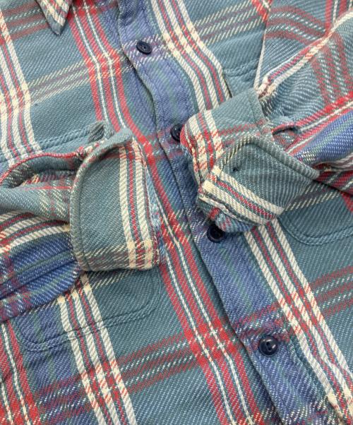 RRL（ダブルアールエル）RRL (ダブルアールエル) フランネルチェックシャツ ブルー×レッド サイズ:Mの古着・服飾アイテム