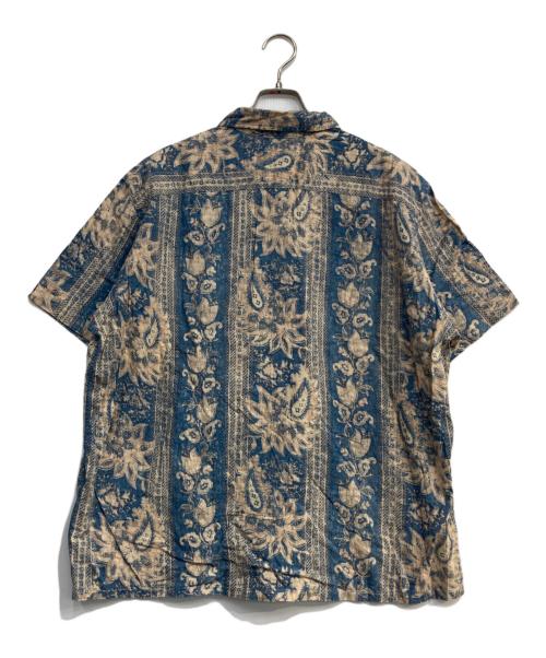 POLO RALPH LAUREN（ポロ・ラルフローレン）POLO RALPH LAUREN (ポロ・ラルフローレン) 半袖総柄シャツ ベージュ×ブルー サイズ:XLの古着・服飾アイテム