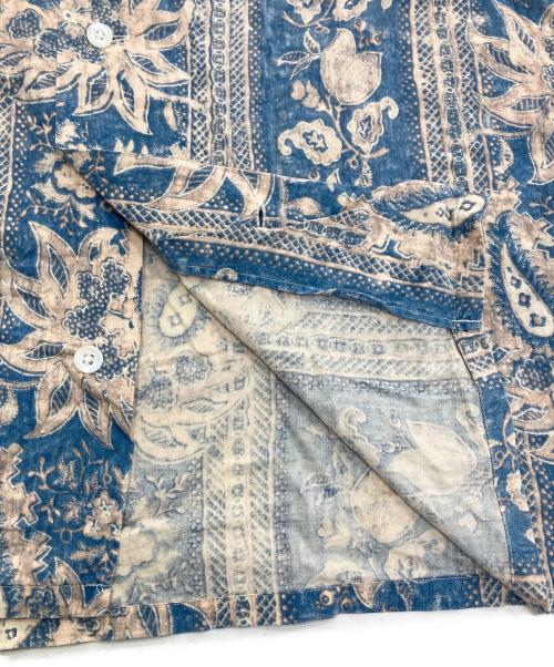 POLO RALPH LAUREN（ポロ・ラルフローレン）POLO RALPH LAUREN (ポロ・ラルフローレン) 半袖総柄シャツ ベージュ×ブルー サイズ:XLの古着・服飾アイテム