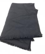 PRADAプラダ）の古着「ロゴ刺繍ウールマフラー」｜ブラック