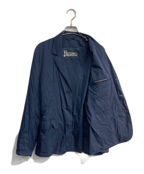 HERNO（ヘルノ）HERNO (ヘルノ) ナイロン 3B テーラード ジャケット ネイビー サイズ:48の古着・服飾アイテム