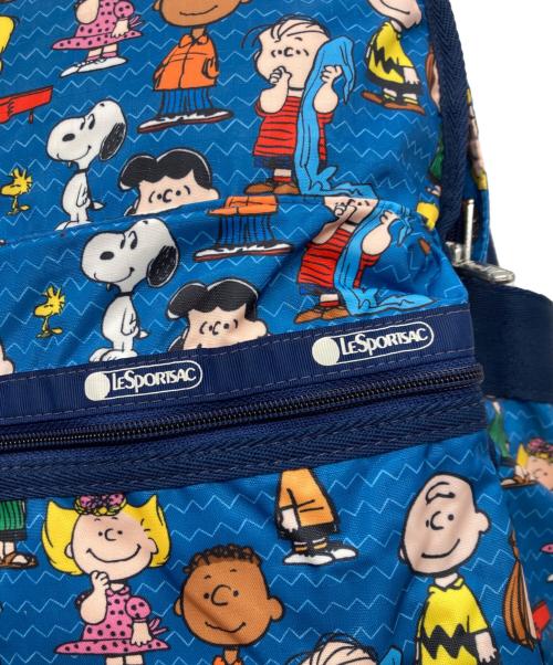 LeSportsac（レスポートサック）LeSportsac (レスポートサック) PEANUTS (ピーナッツ) ROUTE BACKPACK ブルーの古着・服飾アイテム