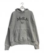 Champion×MoMAチャンピオン×モマ）の古着「REVERSE WEAVE パーカー」｜グレー