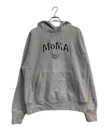 Champion×MoMA（チャンピオン×モマ）の古着「REVERSE WEAVE パーカー」｜グレー