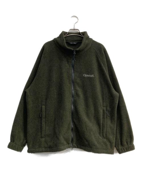 OPTSTUFF（オプトスタフ）optstuff (オプトスタフ) CLASSIC FLEECE FULL ZIP JACKET オリーブ サイズ:Lの古着・服飾アイテム