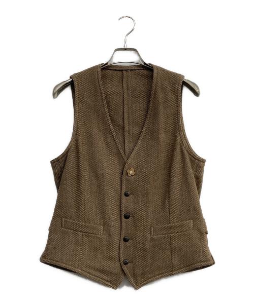 LARDINI（ラルディーニ）LARDINI (ラルディーニ) 前開きジレ ブラウン サイズ:44の古着・服飾アイテム
