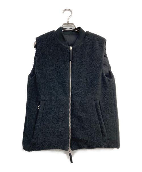 DUVETICA（デュベティカ）DUVETICA (デュベティカ) giab's ARCHIVIO (ジャブス アルキヴィオ) CAPRAIAリバーシブルダウンベスト ブラック サイズ:46の古着・服飾アイテム