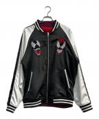 PONEYCOMB×MARVELパ二カムトウキョー×マーベル）の古着「リバーシブルスカジャン　スパイダーマン　ヴェノムvsカーネイジ 　東京コミコン パニカムトーキョー」｜ブラック×レッド