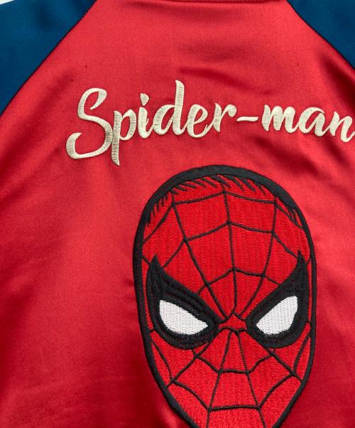 PONEYCOMB（パ二カムトウキョー）PONEYCOMB (パ二カムトウキョー) MARVEL (マーベル) リバーシブルスカジャン　スパイダーマン　ヴェノムvsカーネイジ 　東京コミコン パニカムトーキョー ブラック×レッド サイズ:Lの古着・服飾アイテム