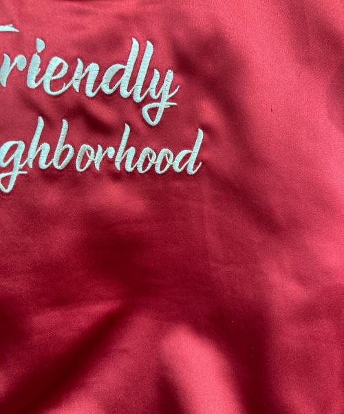 PONEYCOMB（パ二カムトウキョー）PONEYCOMB (パ二カムトウキョー) MARVEL (マーベル) リバーシブルスカジャン　スパイダーマン　ヴェノムvsカーネイジ 　東京コミコン パニカムトーキョー ブラック×レッド サイズ:Lの古着・服飾アイテム