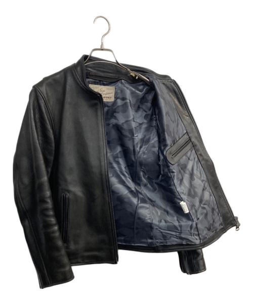 AVIREX（アヴィレックス）AVIREX (アヴィレックス) シングルライダースジャケット ブラック サイズ:Mの古着・服飾アイテム