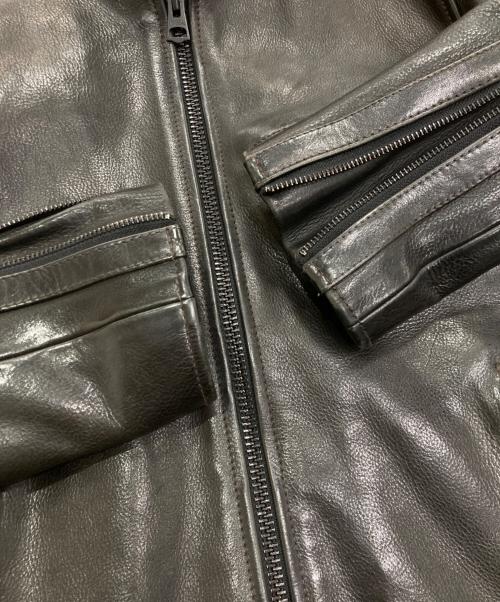 AVIREX（アヴィレックス）AVIREX (アヴィレックス) シングルライダースジャケット ブラック サイズ:Mの古着・服飾アイテム