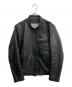 AVIREX（アヴィレックス）の古着「シングルライダースジャケット」｜ブラック