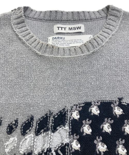 TTT MSW（ティー）TTT MSW (ティー) DAIRIKU (ダイリク) American Dream Inside-out Knit グレー サイズ:Freeの古着・服飾アイテム