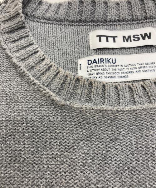 TTT MSW（ティー）TTT MSW (ティー) DAIRIKU (ダイリク) American Dream Inside-out Knit グレー サイズ:Freeの古着・服飾アイテム