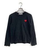 PLAY COMME des GARCONSプレイコムデギャルソン）の古着「ワッペンカットソー　AD2019　AZ-T117」｜ブラック