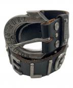 TRUE RELIGIONトゥルー レリジョン）の古着「レザーベルト」｜ブラック