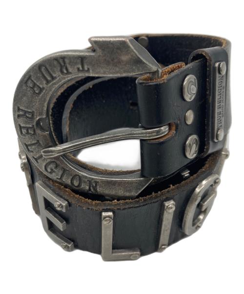 TRUE RELIGION（トゥルー レリジョン）TRUE RELIGION (トゥルー レリジョン) レザーベルト ブラックの古着・服飾アイテム