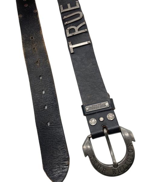 TRUE RELIGION（トゥルー レリジョン）TRUE RELIGION (トゥルー レリジョン) レザーベルト ブラックの古着・服飾アイテム