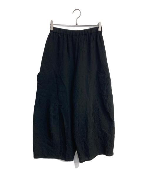 慈雨（ジウ）慈雨 (ジウ) シワ加工イージーパンツ　09122208 ブラック サイズ:40の古着・服飾アイテム