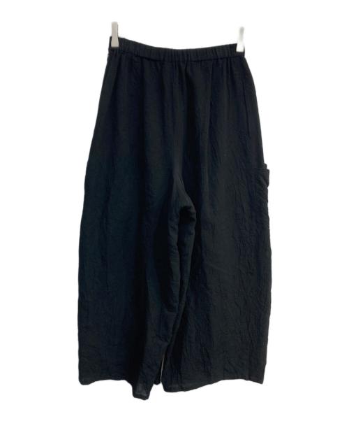 慈雨（ジウ）慈雨 (ジウ) シワ加工イージーパンツ　09122208 ブラック サイズ:40の古着・服飾アイテム