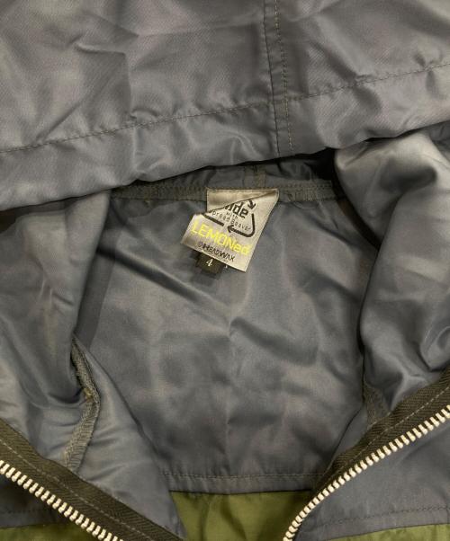 hide with spread beaver（ヒデウィズスプレッドビーバー）hide with spread beaver (ヒデウィズスプレッドビーバー) LEMONeD (レモネード) ナイロンジャケット　hide刺繍 グリーン×ネイビー サイズ:4の古着・服飾アイテム