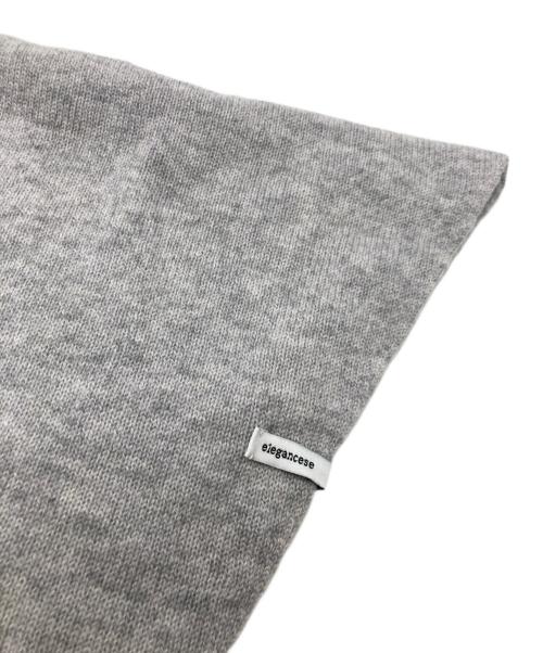 elegancese（エレガンセーゼ）elegancese (エレガンセーゼ) ひし形ニットストール グレーの古着・服飾アイテム