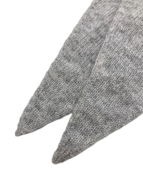 elegancese（エレガンセーゼ）elegancese (エレガンセーゼ) ひし形ニットストール グレーの古着・服飾アイテム