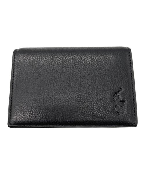 POLO RALPH LAUREN（ポロ・ラルフローレン）POLO RALPH LAUREN (ポロ・ラルフローレン) ジップコインケース付きIDカードケース ブラックの古着・服飾アイテム
