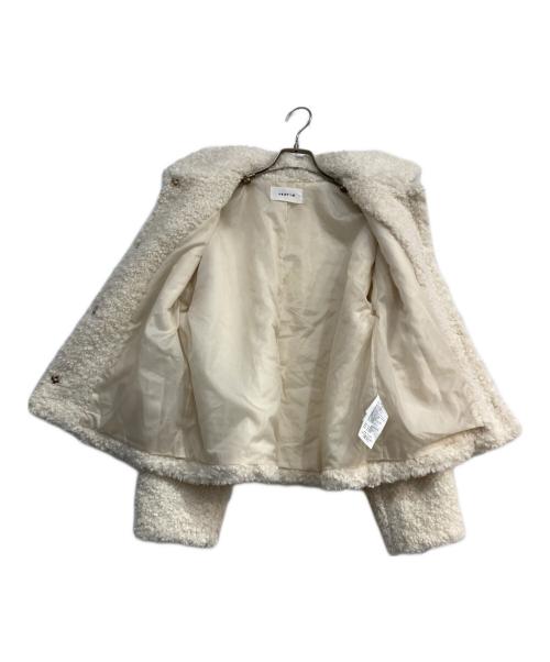 FRAY ID（フレイ アイディー）FRAY ID (フレイ アイディー) ボアジャケット　FWFJ255901 アイボリー サイズ:Freeの古着・服飾アイテム