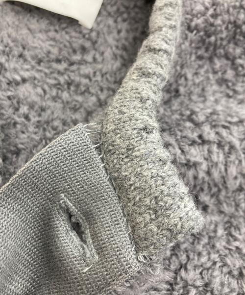 MACPHEE（マカフィー）MACPHEE (マカフィー) ムートン クルーネックカーディガン　12-02-44-02401 グレー サイズ:Sの古着・服飾アイテム