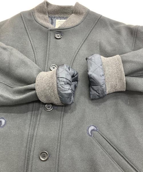 JACKMAN（ジャックマン）jackman (ジャックマン) CONEY ISLAND (コニーアイランド) MELTON AWARD JACKET　JM8285CN グレー サイズ:Mの古着・服飾アイテム