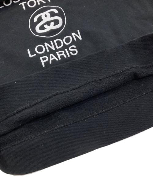 stussy（ステューシー）stussy (ステューシー) ロゴプリントクルーネックスウェット　23000SAS20 ブラック サイズ:Mの古着・服飾アイテム