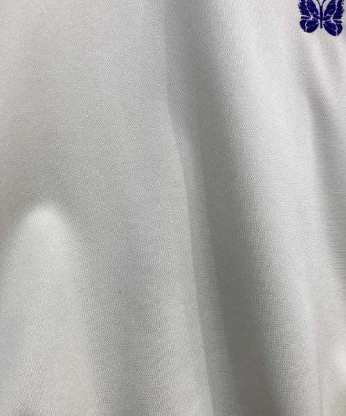 Needles（ニードルズ）Needles (ニードルズ) Track Crew Neck Shirt　MR285 ホワイト×パープル サイズ:Mの古着・服飾アイテム