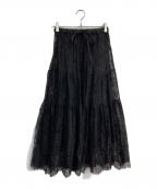 ARPEGE STORYアルページュストーリー）の古着「総レース2WAYスカート」｜ブラック