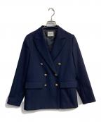 Demi-Luxe Beamsデミルクス ビームス）の古着「ドライギャバジン6ボタン ダブルジャケット　64-16-0532-126」｜ネイビー