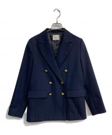 Demi-Luxe Beams（デミルクス ビームス）の古着「ドライギャバジン6ボタン ダブルジャケット　64-16-0532-126」｜ネイビー
