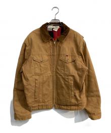 KEY IMPERIAL（キーインペリアル）の古着「裏地フランネルダックワークジャケット　 TALONジップ 70～80's」｜ブラウン