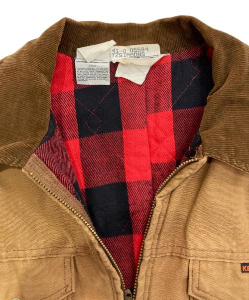 KEY IMPERIAL（キーインペリアル）Key IMPERIAL (キーインペリアル) 裏地フランネルダックワークジャケット　 TALONジップ 70～80's ブラウン サイズ:-の古着・服飾アイテム