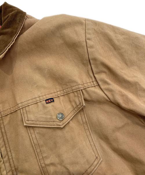 KEY IMPERIAL（キーインペリアル）Key IMPERIAL (キーインペリアル) 裏地フランネルダックワークジャケット　 TALONジップ 70～80's ブラウン サイズ:-の古着・服飾アイテム