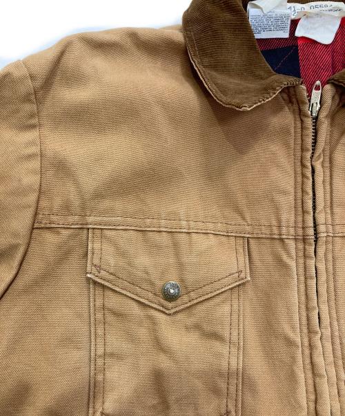 KEY IMPERIAL（キーインペリアル）Key IMPERIAL (キーインペリアル) 裏地フランネルダックワークジャケット　 TALONジップ 70～80's ブラウン サイズ:-の古着・服飾アイテム