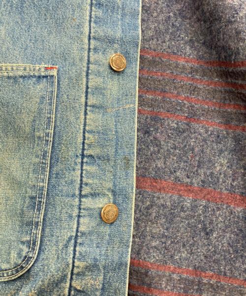 BIG BEN（ビックベン）BIG BEN (ビックベン) Wrangler (ラングラー) 裏地ネルデニムカバーオール　 USA製 インディゴ サイズ:44の古着・服飾アイテム