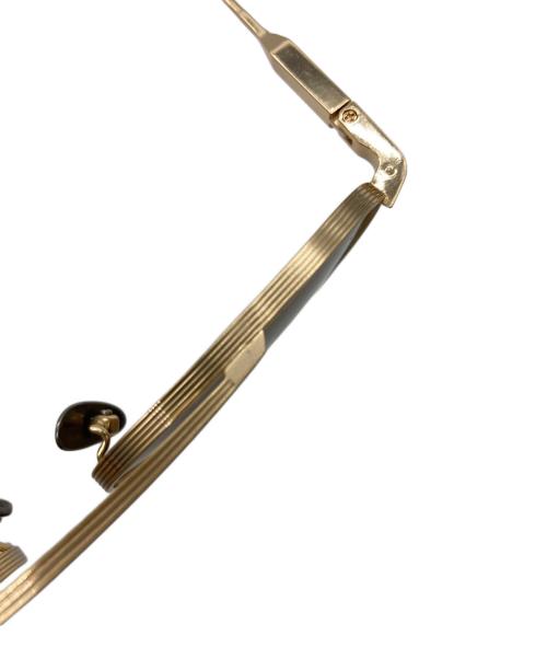 AUDIENCE by 金子眼鏡（オーディエンス バイ カネコメガネ）AUDIENCE by 金子眼鏡 (オーディエンス バイ カネコメガネ) サングラス ゴールド×ブラウンの古着・服飾アイテム