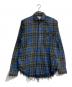 R13（アールサーティン）の古着「SHREDDED SEAM SHIRT」｜ブルー
